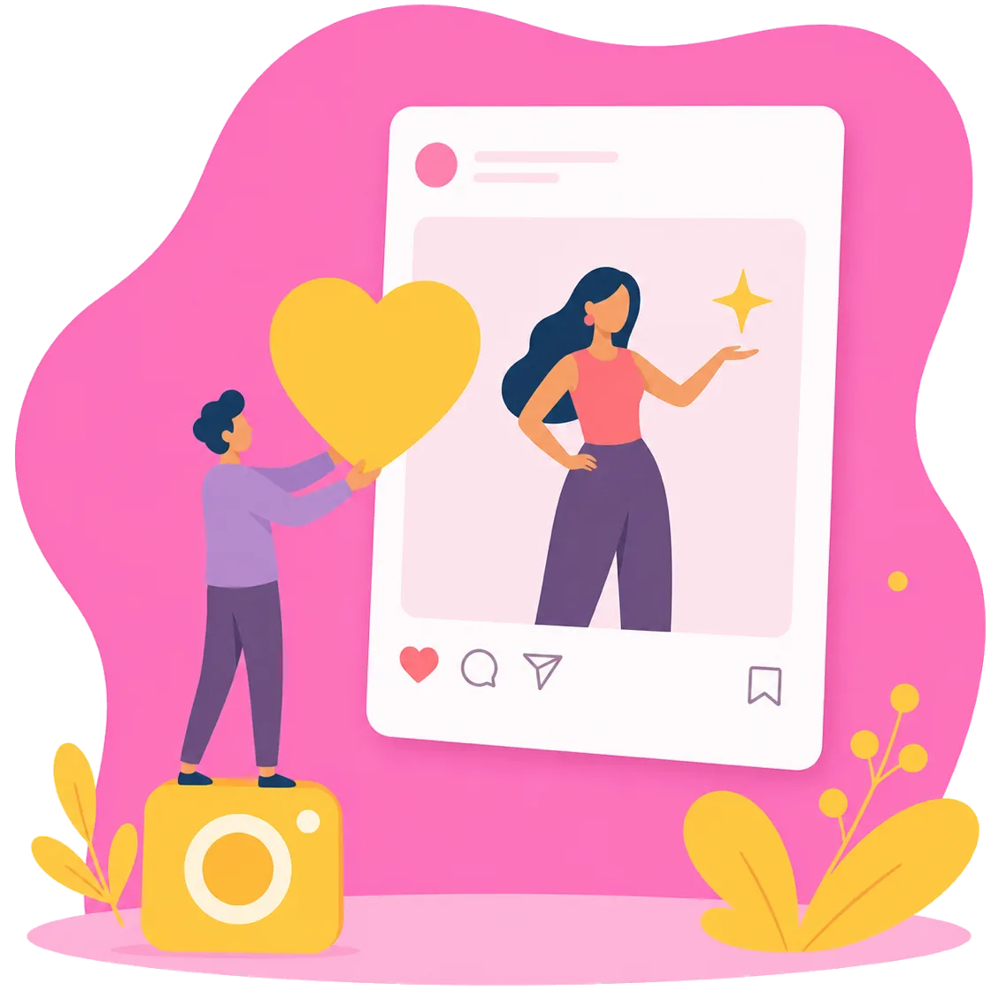 Instagram grid preview illustration